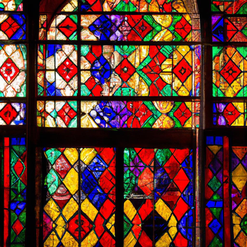 The stained glass windows of the Shiraz Mosque add a beautiful pop of color to the interior.
