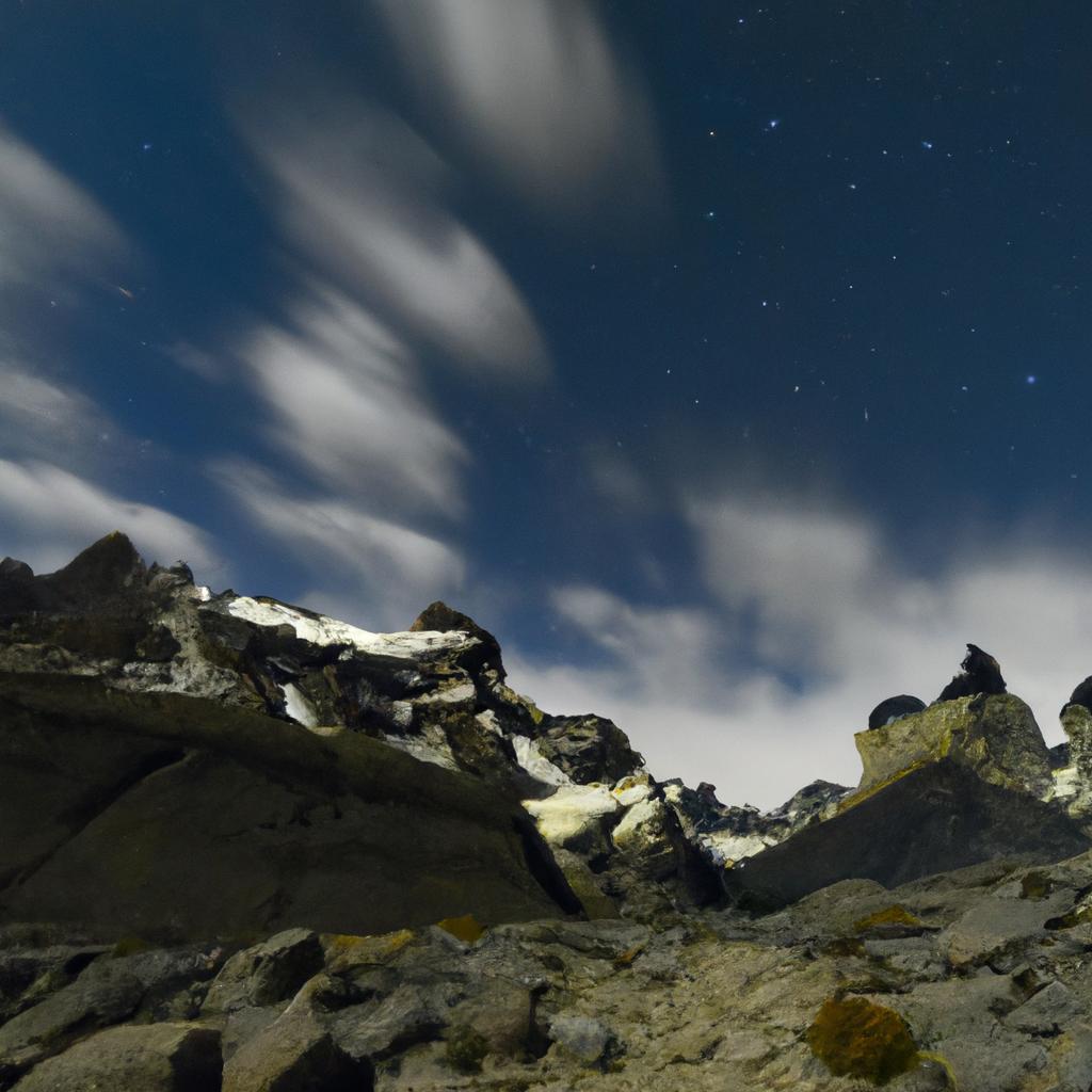 The magnificent starry sky over Torres del Paine National Park.
