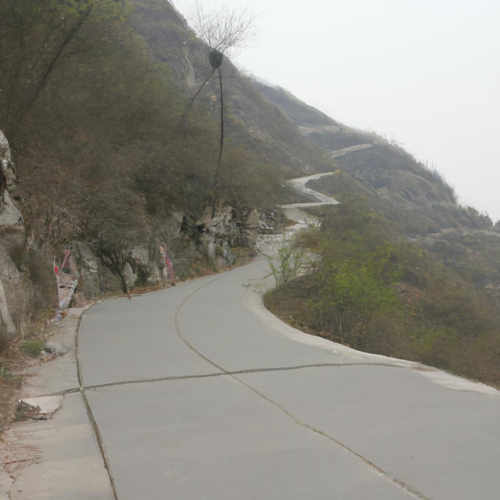 A challenging climb up a Chinese mountain road