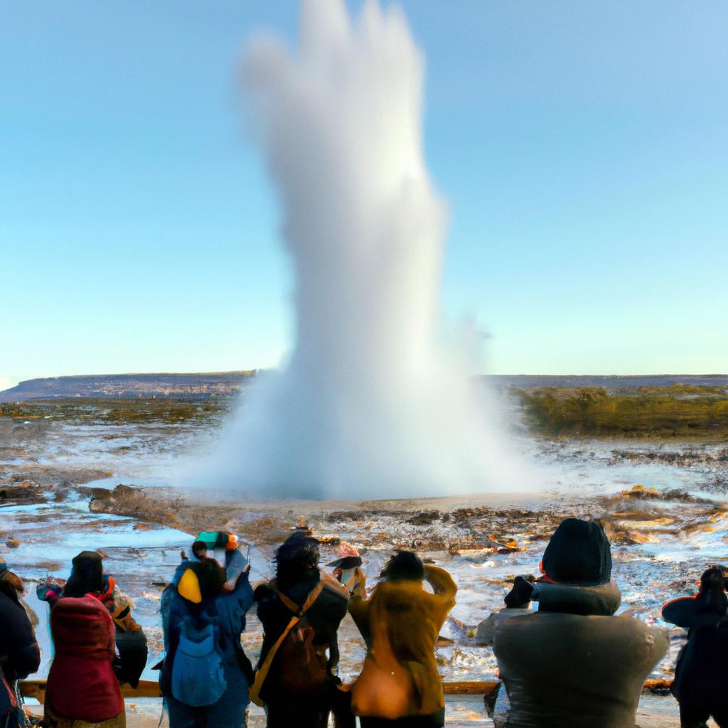 The Strokkur Geyser is one of the most popular tourist attractions in Iceland, attracting thousands of visitors every year.