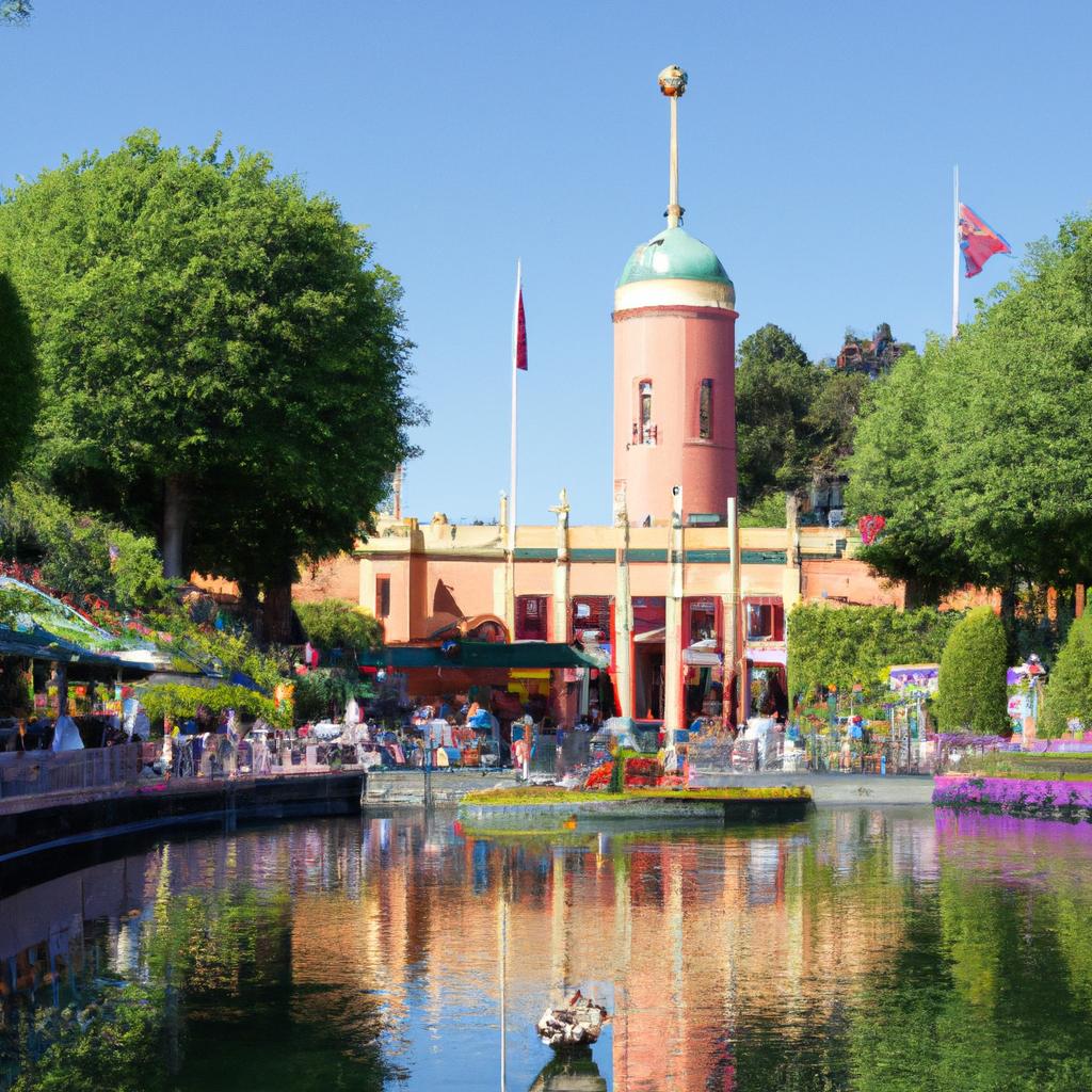 Taking a leisurely walk through the stunning Tivoli Gardens in Copenhagen