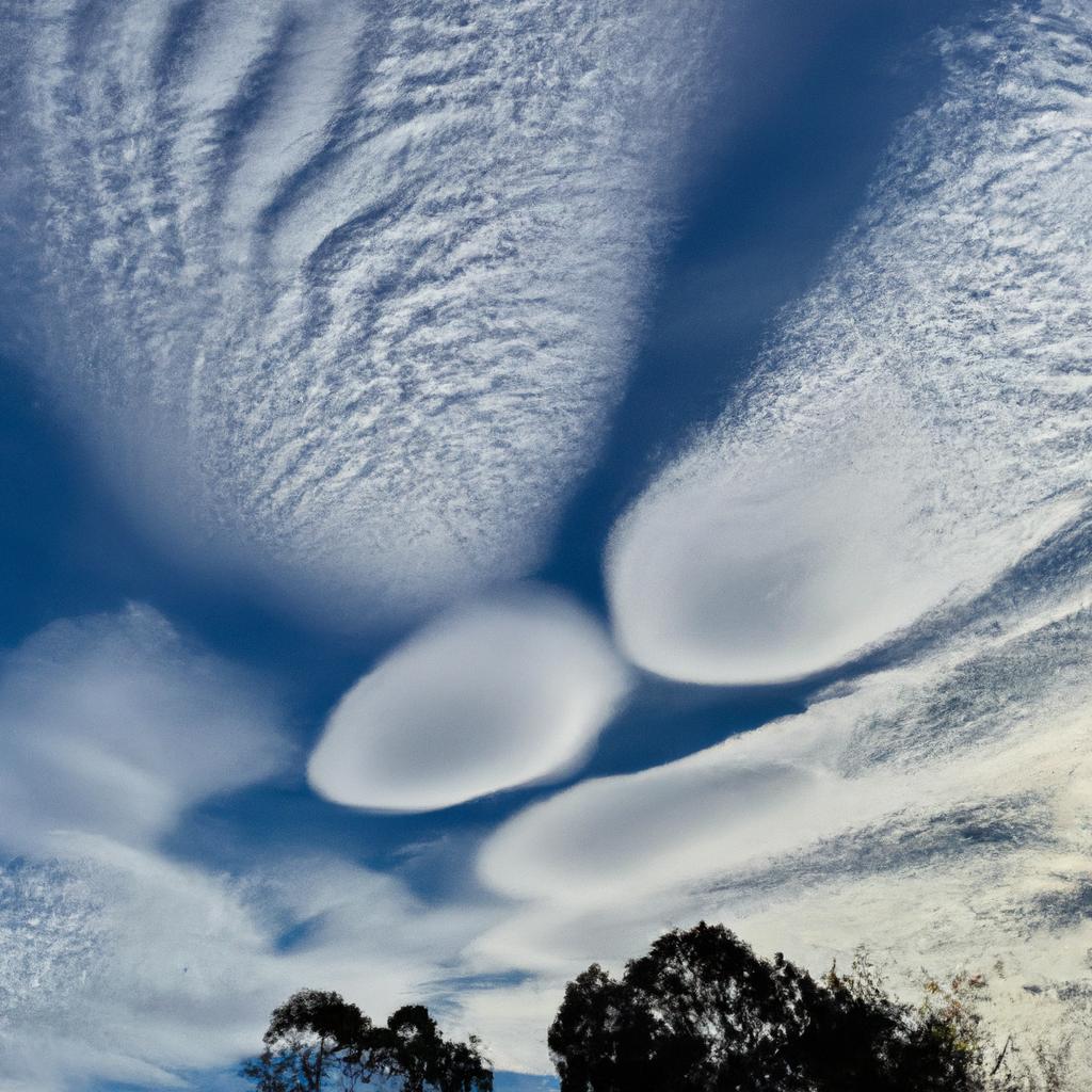The unique shape and pattern of altocumulus lenticularis clouds create a stunning visual display.