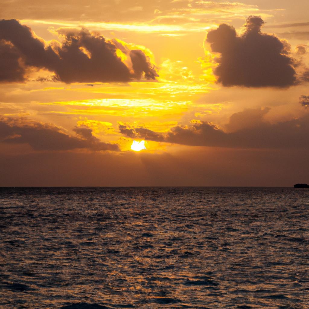 Witness breathtaking sunsets and sunrises over the Indian Ocean in the Maldives.