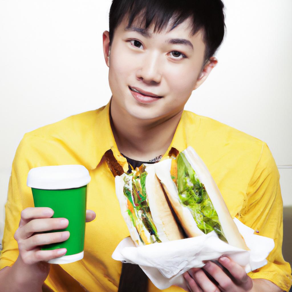 A satisfied customer enjoys their Subway meal in Chengdu