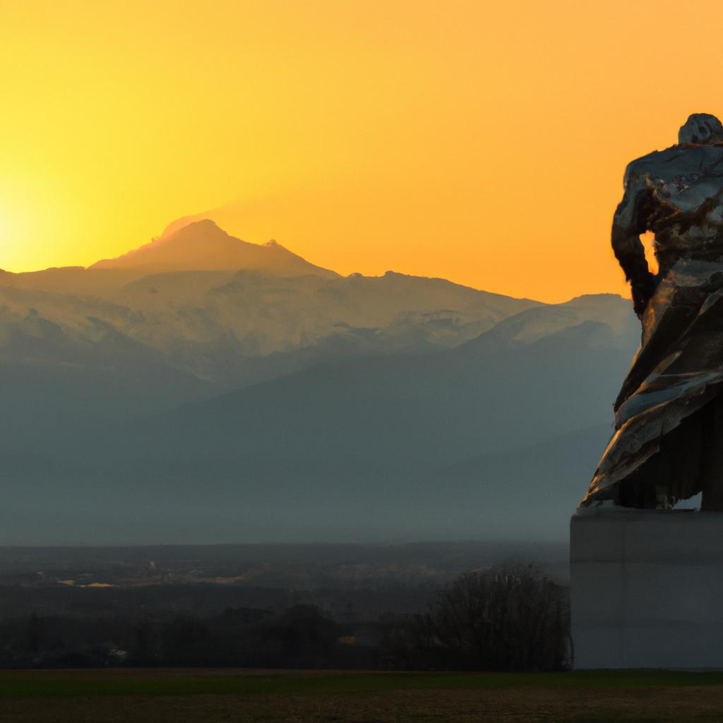 The Colossus of the Apennines is a breathtaking sight during sunset, when it is bathed in a warm, golden light.