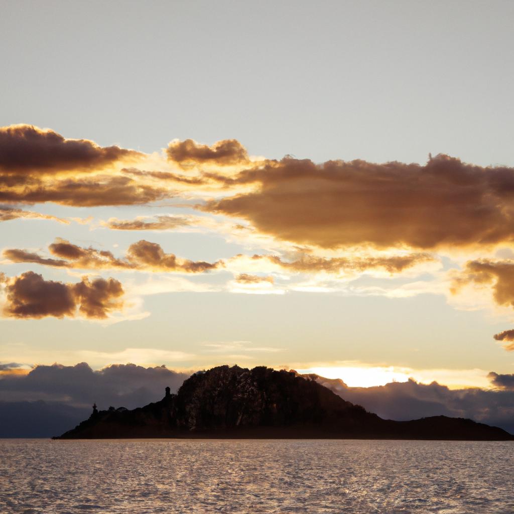 Witness a stunning sunset over the Island in Lake Titicaca, a truly breathtaking sight
