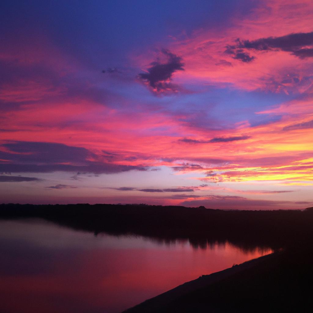 A stunning sunset view of the river of 5 colors