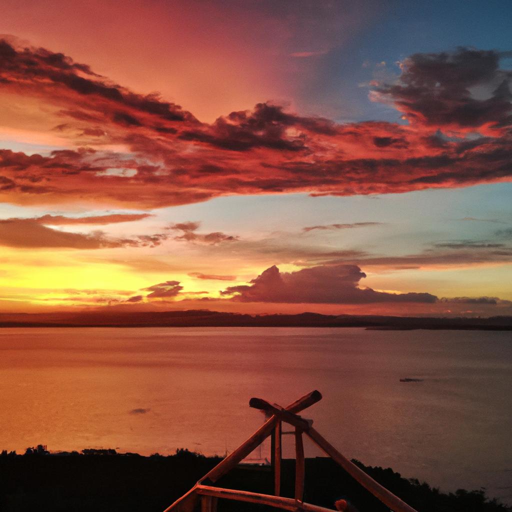 Witnessing the breathtaking sunset view from Isla Ojo's lookout point is an experience like no other.