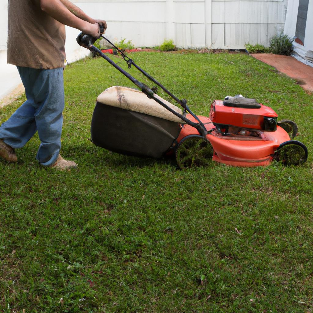 Energy-efficient gardening practices with manual push reel lawn mowers