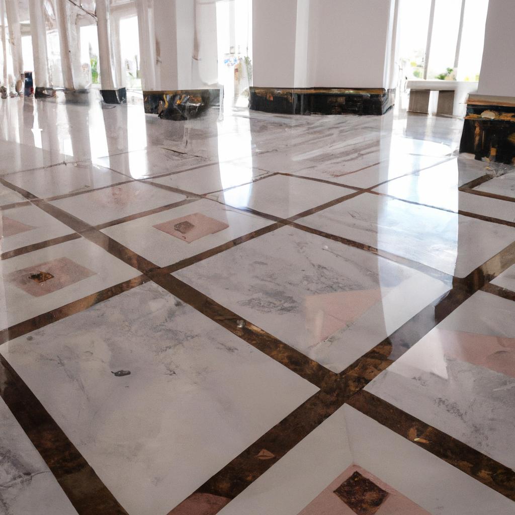 The white marble flooring of the temple interior adds to the purity and sanctity of the space.