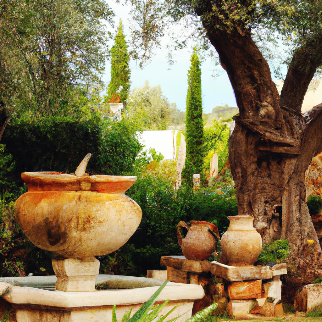 The warm colors of terracotta and the iconic olive trees are just some of the features that make this Mediterranean garden architecture design stand out