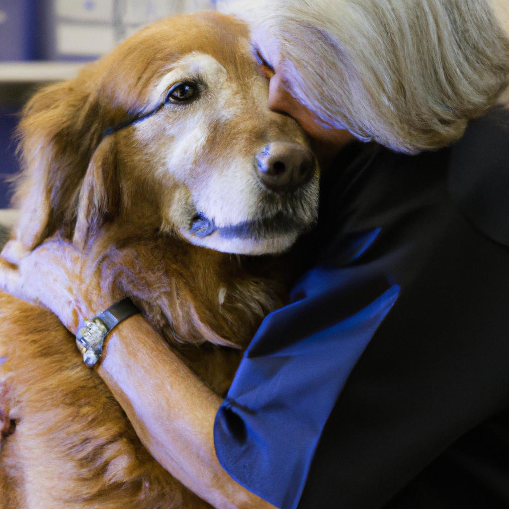 A therapy dog making a positive impact on the emotional well-being of patients