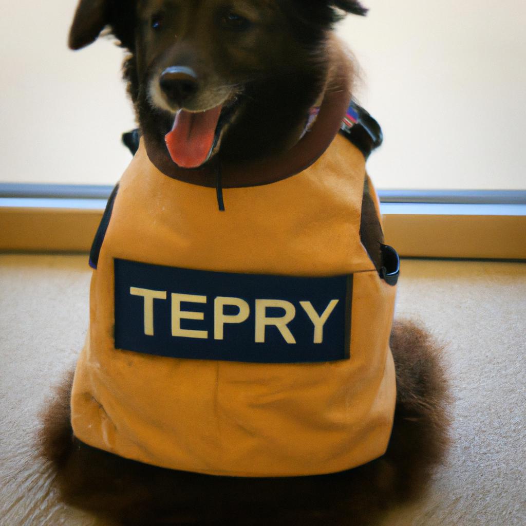 A therapy dog ready to provide comfort to those in need