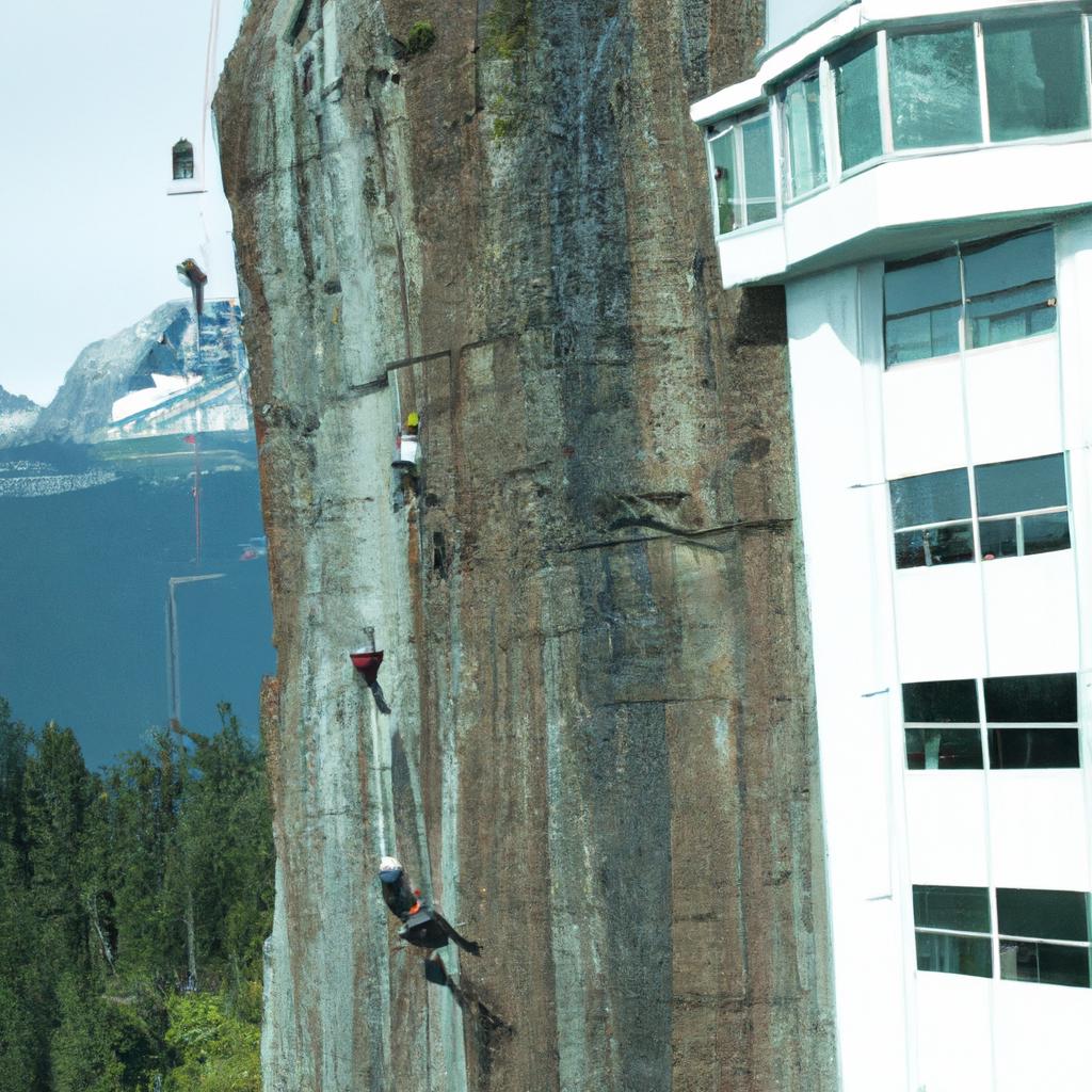 Getting an adrenaline rush by rappelling down the cliff face of the Skylodge Adventure Suites in Peru