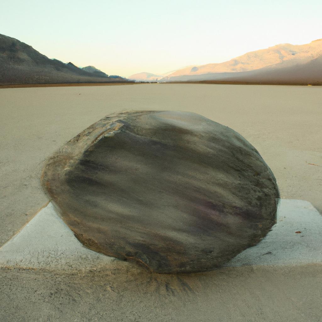 Time-lapse captures the movement of a stone in Death Valley