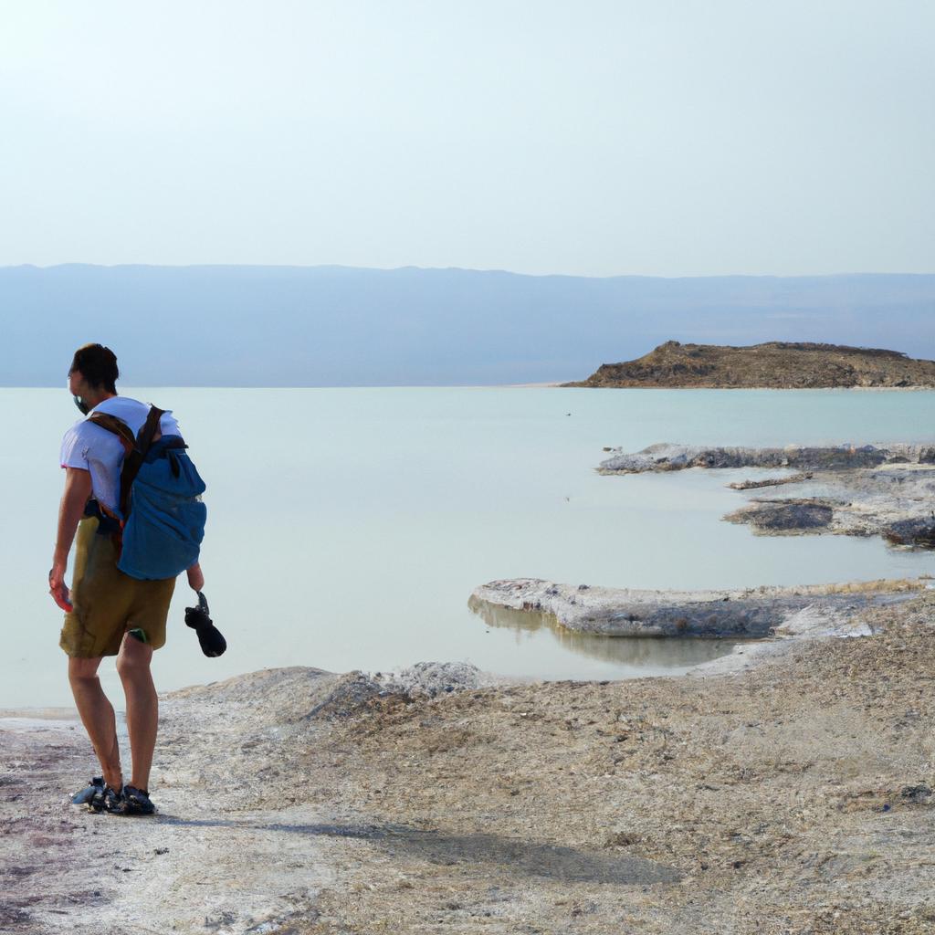 Visitors can walk on the Salt Islands in the Dead Sea and experience the unique sensation of walking on a salt crystal surface.
