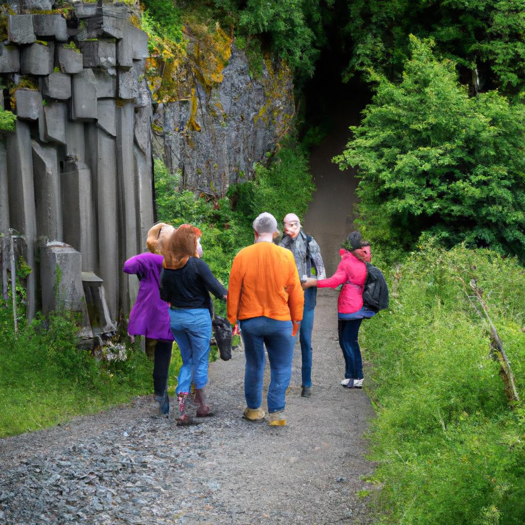 Experience the wonder of nature as you walk along the basalt column pathways and admire the lush green surroundings