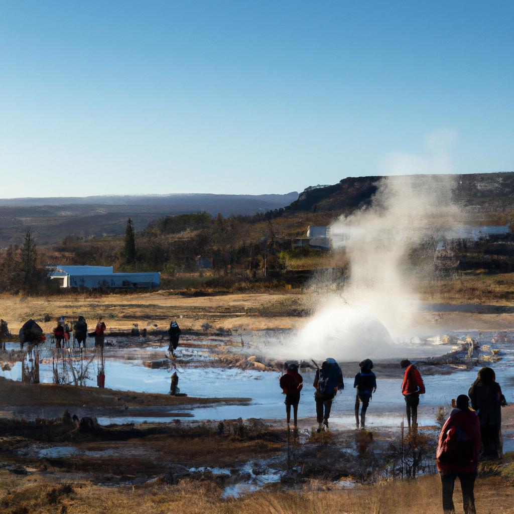 Relax and rejuvenate in the natural hot springs surrounding the Great Geysir