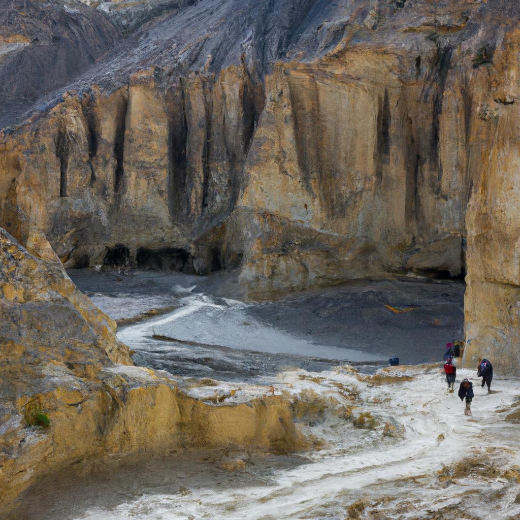 Tourists from around the world come to explore the Mustang Nepal Caves.