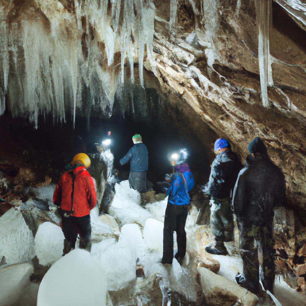 Tourists from all over the world flock to this underground cave to marvel at its natural wonders, including the stalactite ice formations.