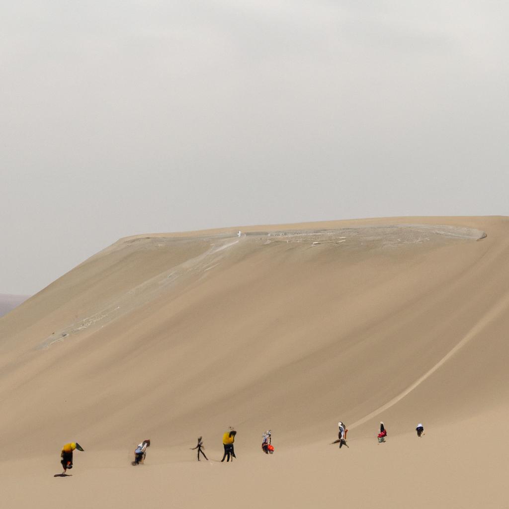 The Ica desert is a popular destination for sandboarding enthusiasts.