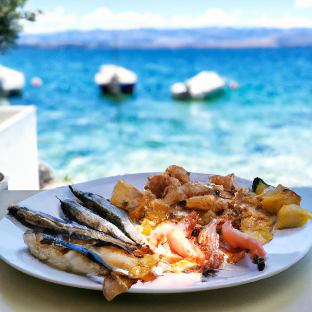 Savoring the taste of Croatia's finest seafood while enjoying the sea breeze