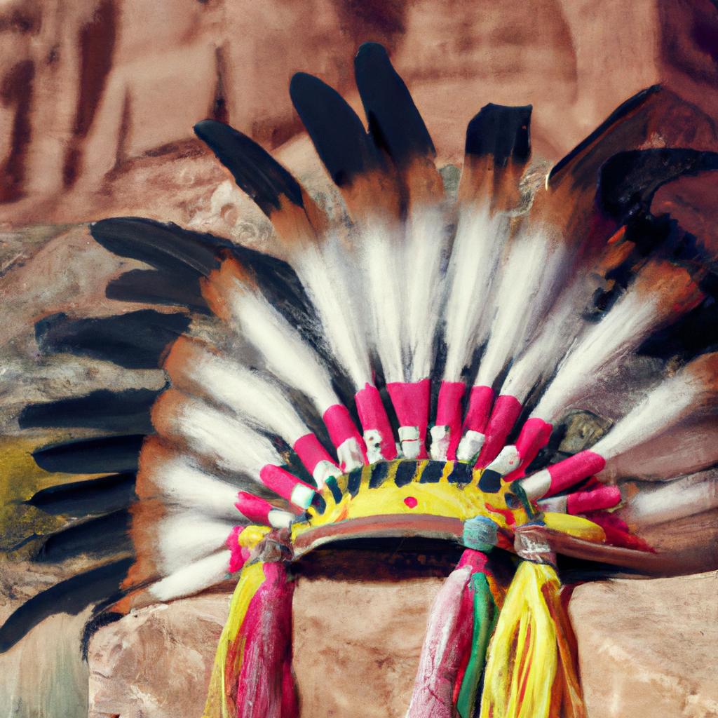 A traditional Havasupai Indian Tribe headdress