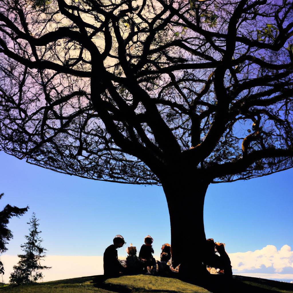 Families gather under the Tree of Life in Seattle for picnics and relaxation