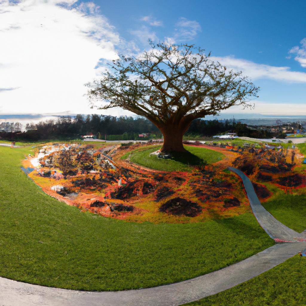 The Tree of Life in Seattle standing tall amidst the city's skyline