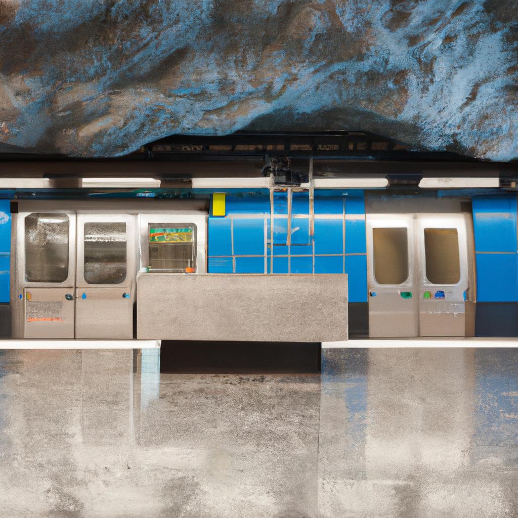 This Tunnelbana station is equipped with the latest technology for a seamless commuting experience.