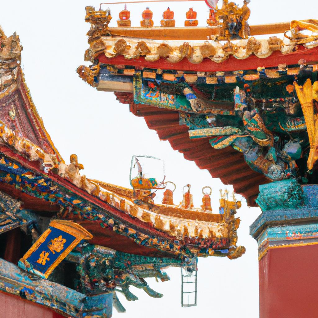 The intricate architecture of the Twin Temples in China is awe-inspiring up close.