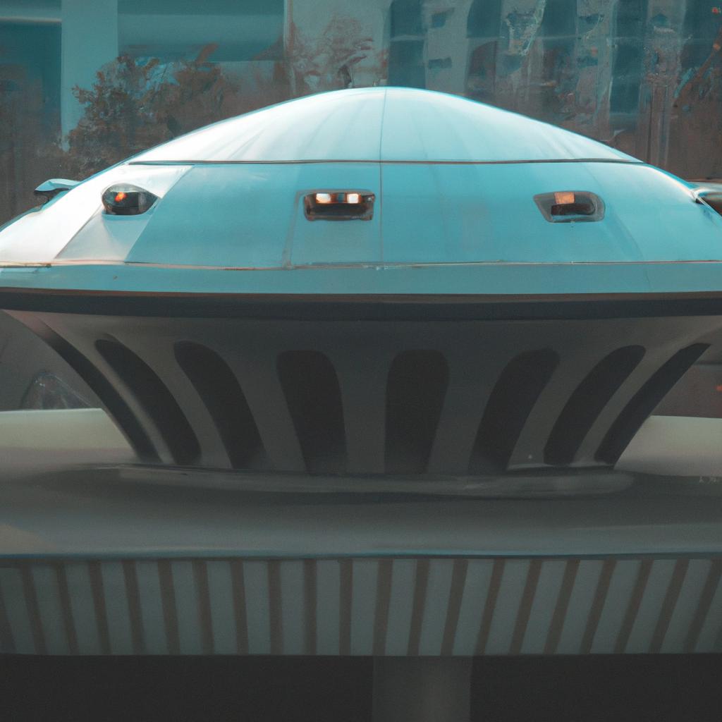 This UFO-shaped building is a futuristic addition to the city's architecture
