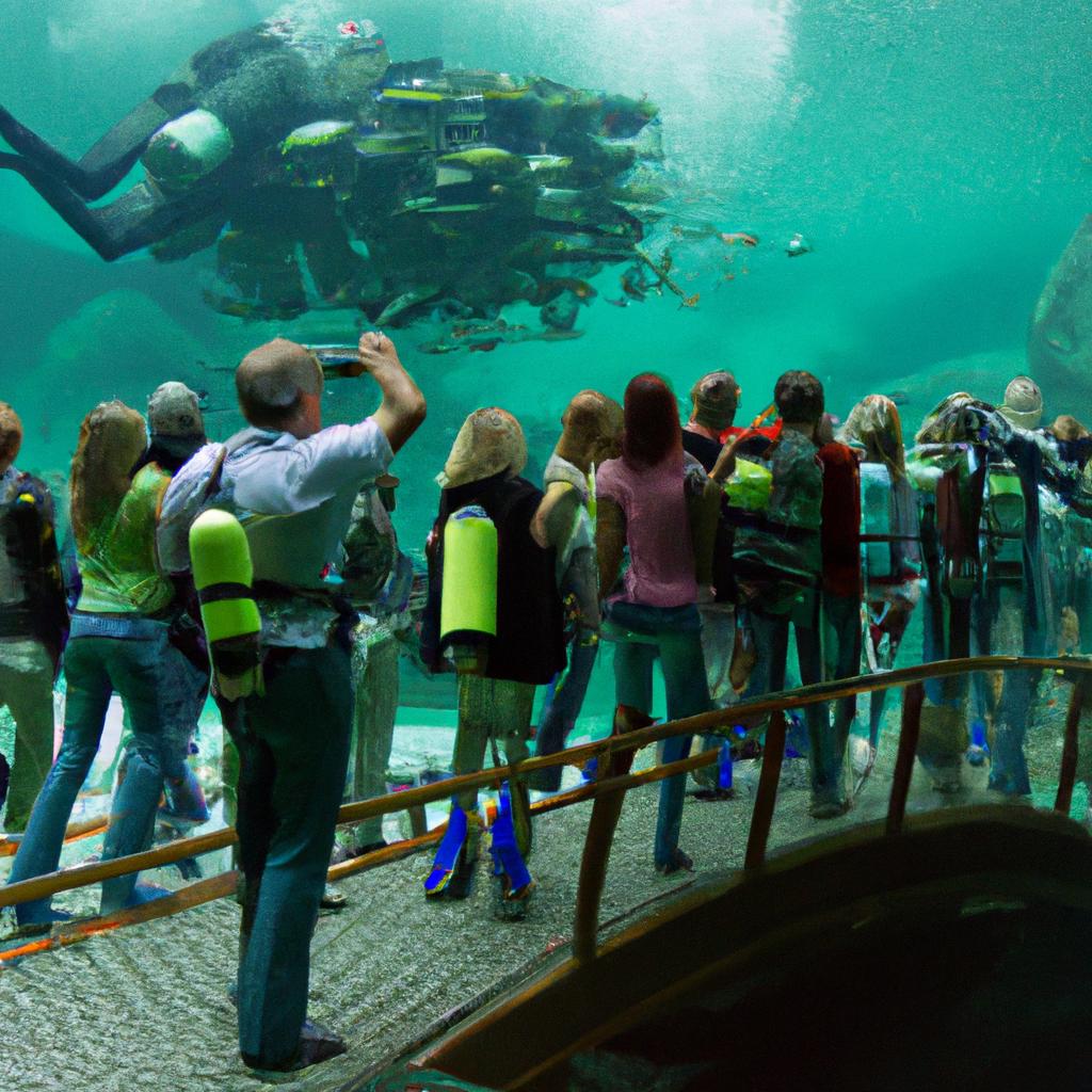 The underwater park in Austria is a popular tourist destination.