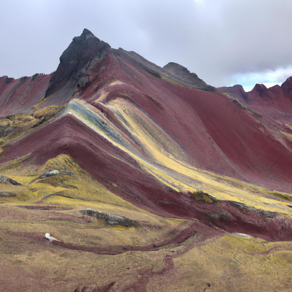 The Rainbow Mountains in Peru are home to a unique ecosystem that is rich in biodiversity.