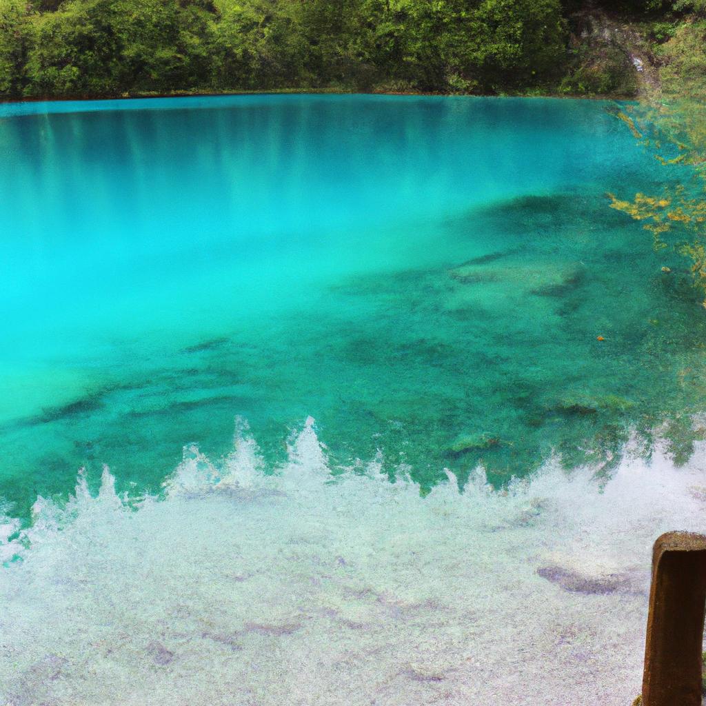 The emerald color of the lakes is caused by the natural minerals in the water