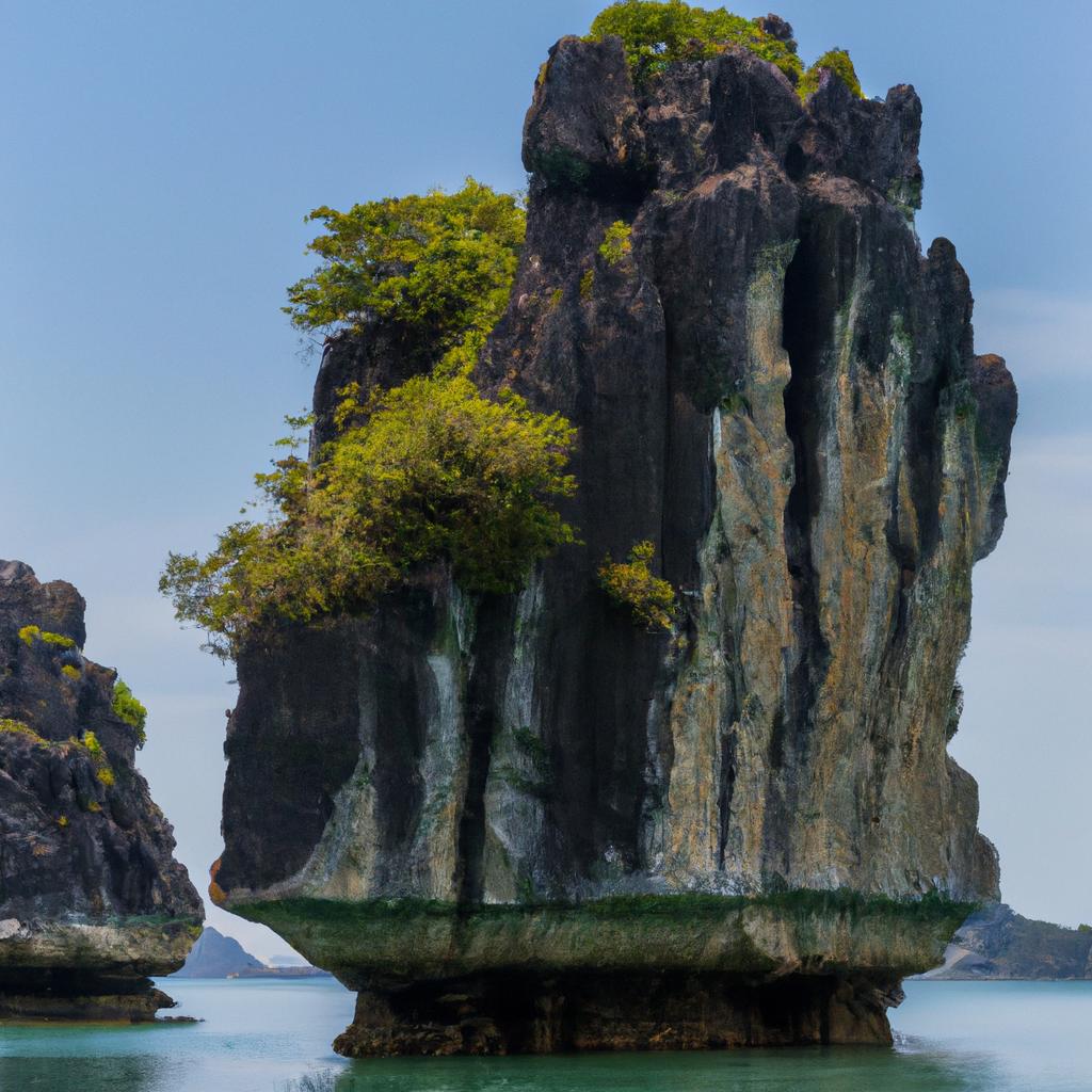 The intricate and fascinating rock formations found in Vietnam Bay