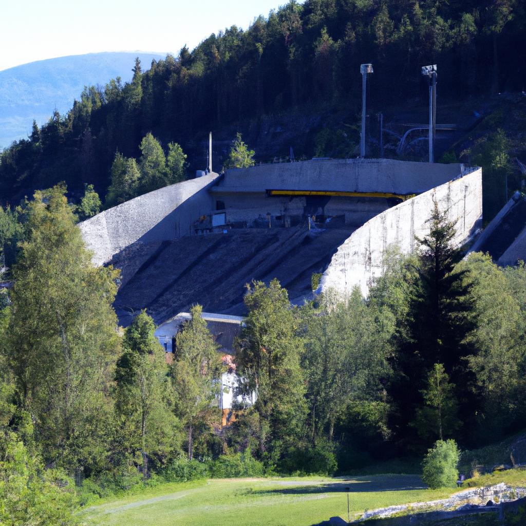 This Norway stadium is built into the mountainside, making it a truly unique sports venue.