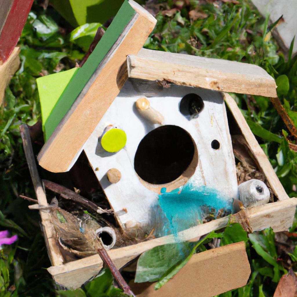 Upcycling materials to make a birdhouse not only helps the environment but also adds a unique and rustic touch to your garden.