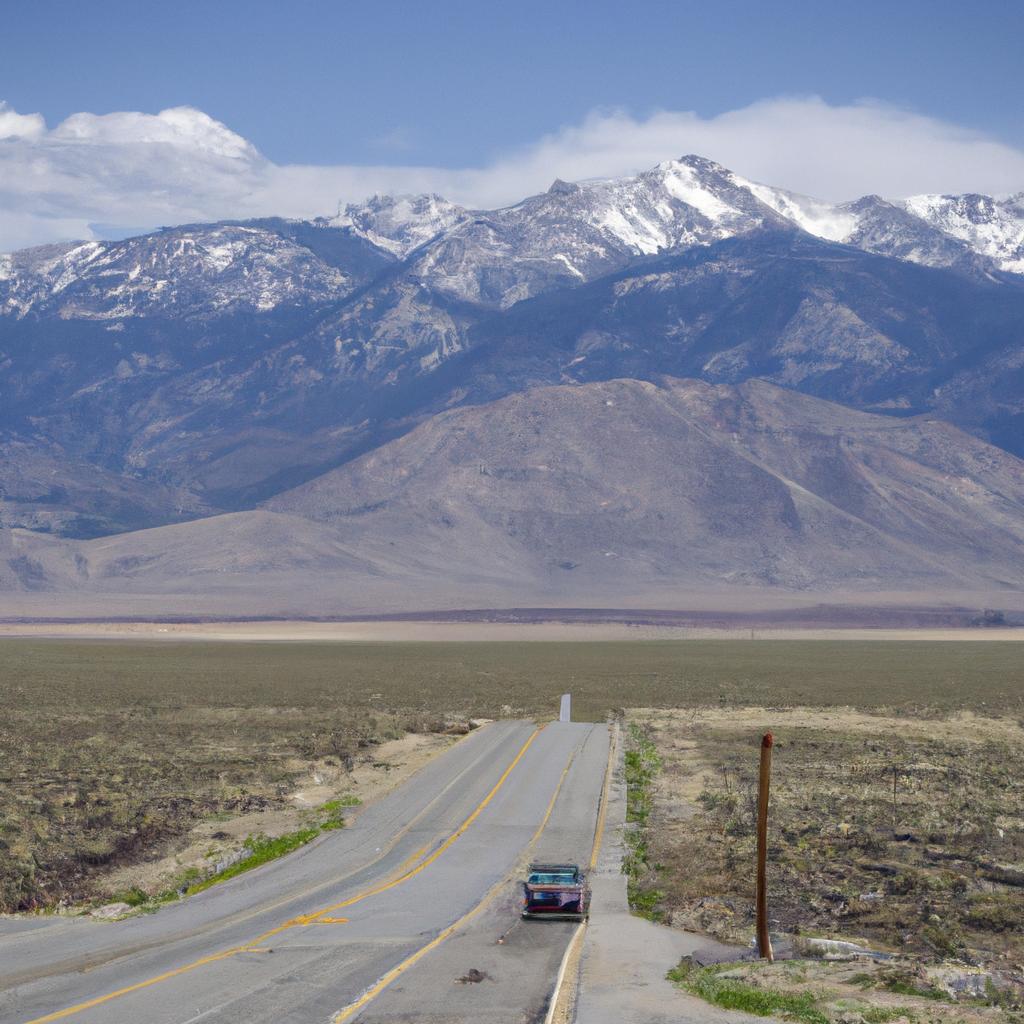 Driving through the mountains on US 50