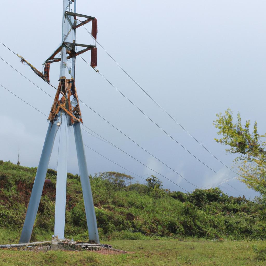 Lightning strikes can cause significant damage to infrastructure, as seen in this photo of an electrical tower in Venezuela.