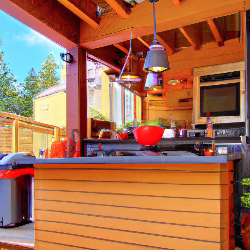 An outdoor kitchen perfect for entertaining guests