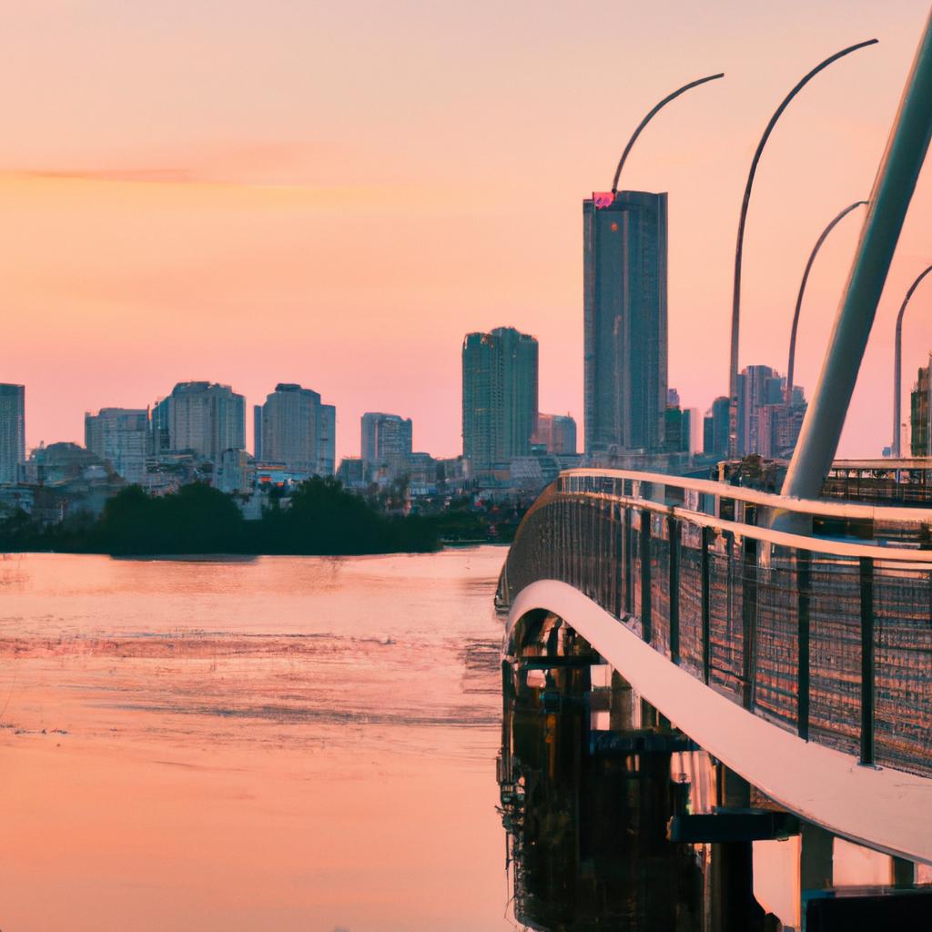 The view from Vietnam's bridges at sunset is unforgettable