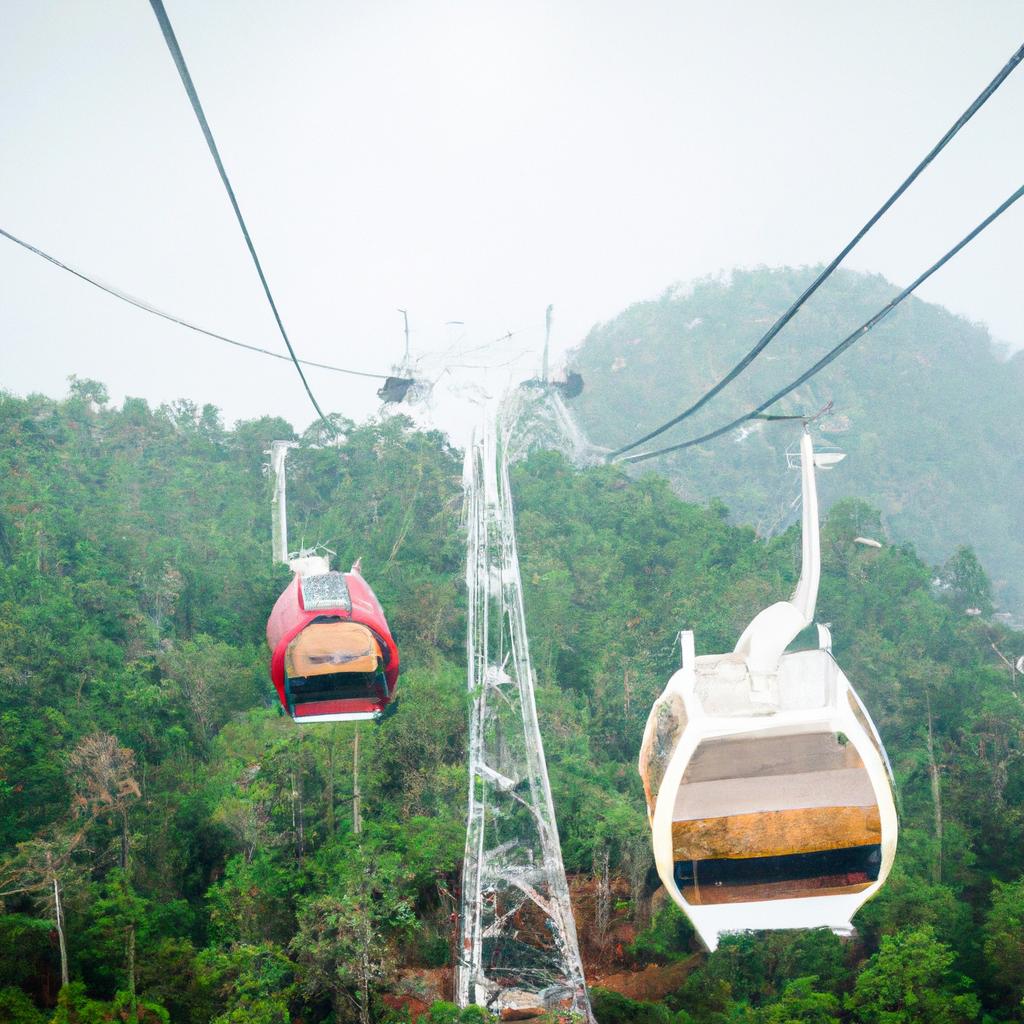 Get up close and personal with the cable car in Vietnam, a popular tourist attraction that offers a unique way to explore the country.