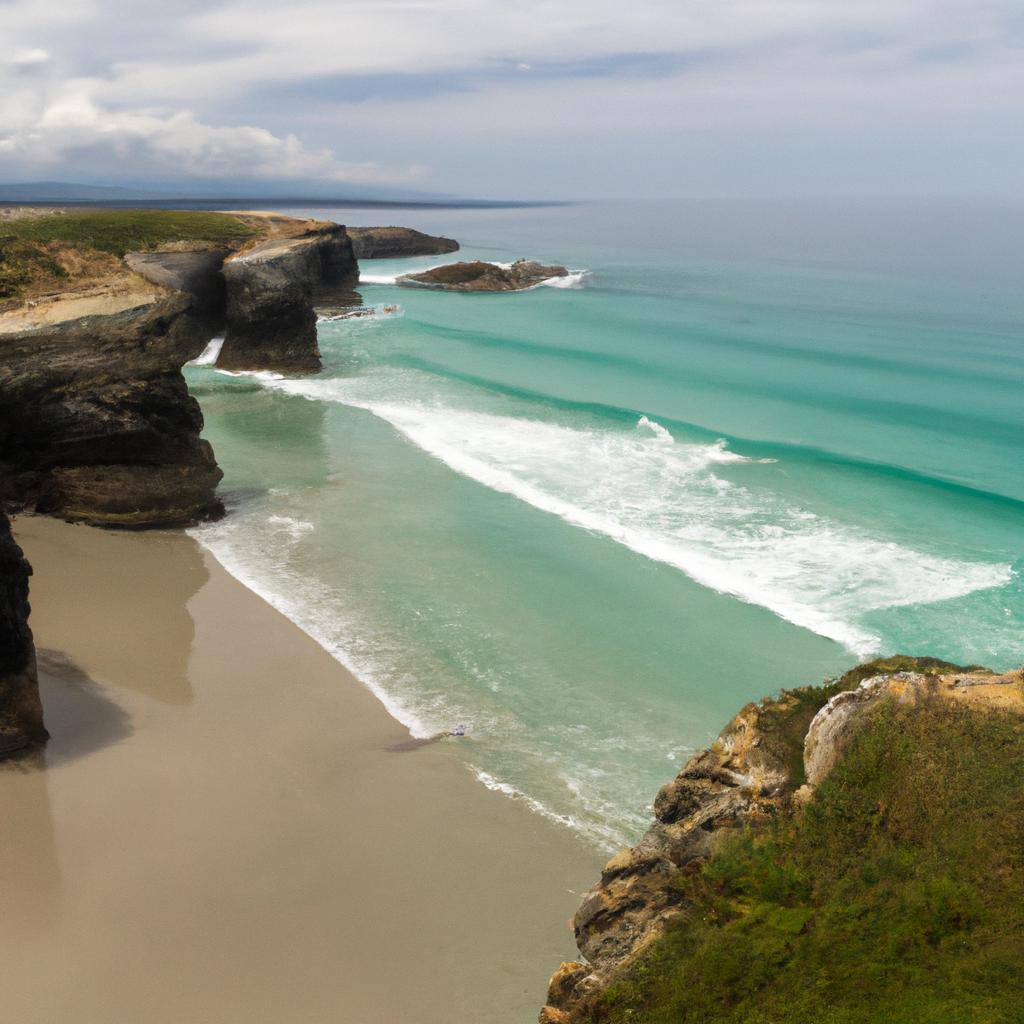The magnificent view of Playa de Catedrales from the cliffs