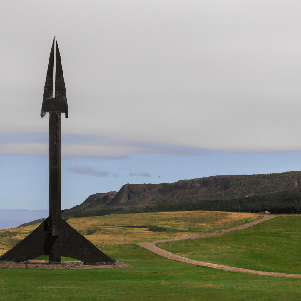 The Viking Sword Monument is not just a tribute to the Viking warriors, but also a stunning addition to the surrounding landscape.