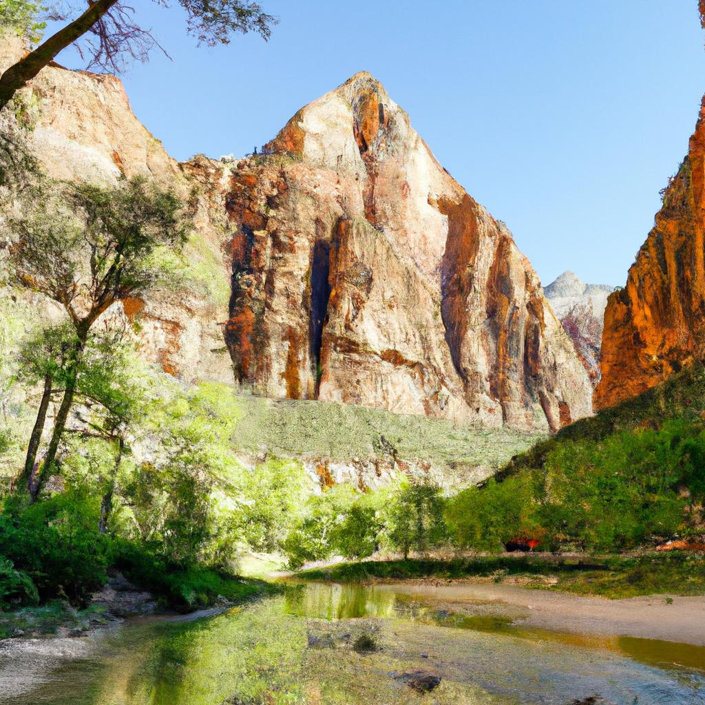 Relaxing by the Virgin River in Zion National Park