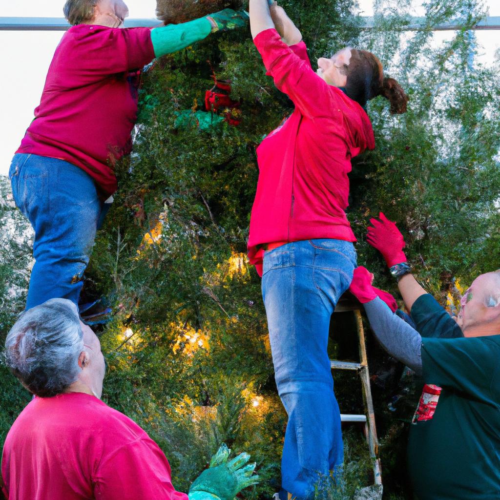 The process of decorating the tallest Christmas tree in the world is a community effort that brings people together every year.