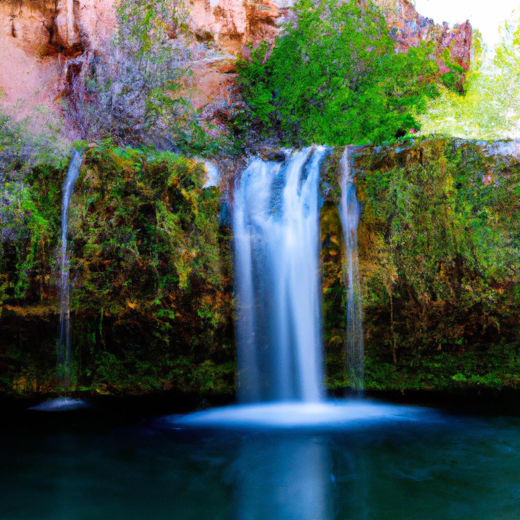 Waterfall In Arizona On Indian Reservation