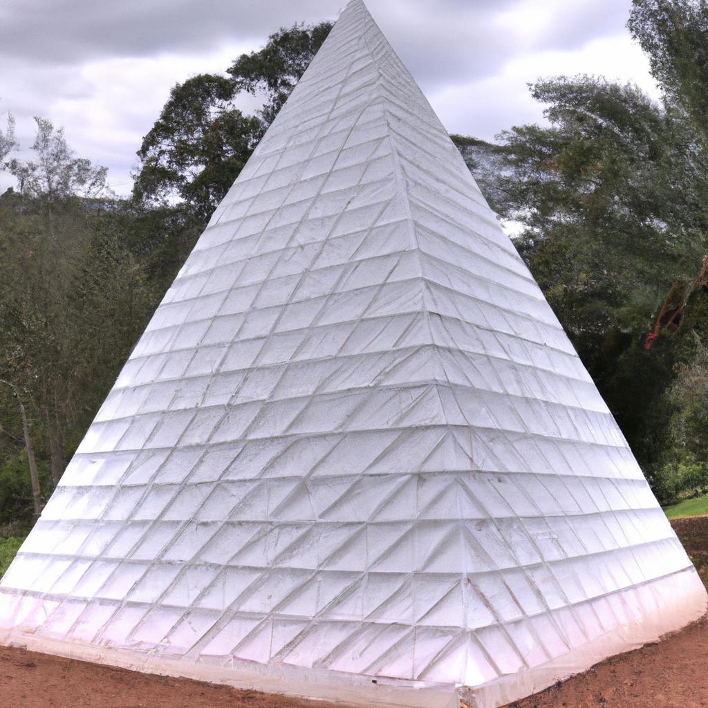 The pyramid structure at Gibbs Farm is a beautiful example of art blending with nature.