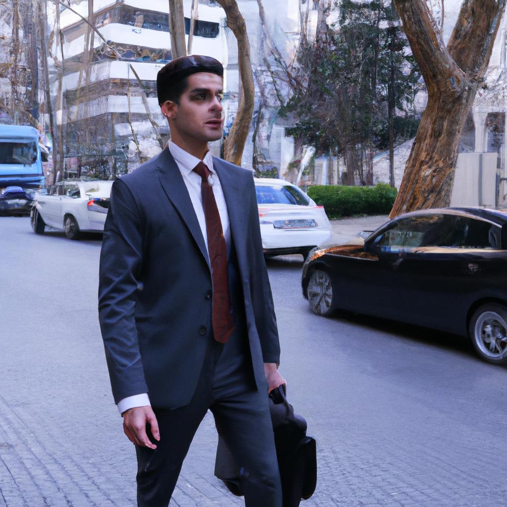 A White Turk businessman on his way to an important meeting